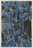 Artist: b'SELLBACH, Udo' | Title: b'Head.' | Date: c.1960 | Technique: b'screenprint, printed in colour, from four stencils'