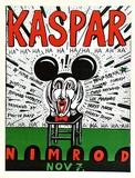 Artist: b'Sharp, Martin.' | Title: b'Kaspar, Nimrod. [1st version]' | Date: 1973 | Technique: b'screenprint, printed in colour, from three stencils'