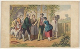 Title: The emigrants' farewell | Date: 1860 | Technique: engraving, printed in black ink, from one plate; hand-coloured