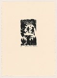 Artist: AMOR, Rick | Title: Baxter. | Date: 1981 | Technique: woodcut, printed in black ink, from one block