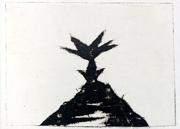 Artist: b'Roberts, Neil.' | Title: b'Eruptions 14' | Date: 1991 | Technique: b'pigment-transfer, printed in brown ink, from one bitumen paper plate'