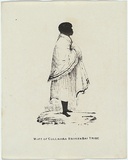 Artist: b'Fernyhough, William.' | Title: b'Wife of Cullabaa. Broken Bay Tribe.' | Date: 1836 | Technique: b'pen-lithograph, printed in black ink, from one zinc plate'