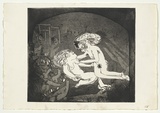 Artist: BOYD, Arthur | Title: Lysistrata: Welcome Lampito!.... | Date: (1970) | Technique: etching and aquatint, printed in black ink, from one plate | Copyright: Reproduced with permission of Bundanon Trust
