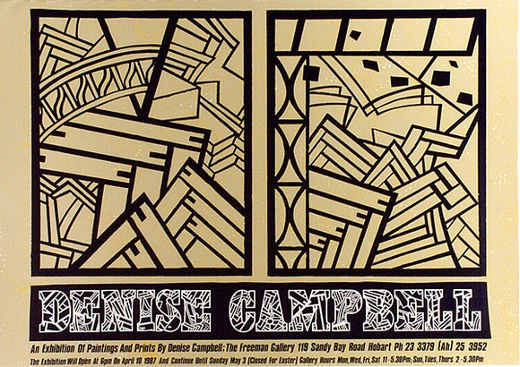 Artist: ARNOLD, Raymond | Title: Denise Campbell - An exhibition of paintings and prints. | Date: 1986-87 | Technique: screenprint, printed in colour, from three stencils
