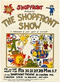 Artist: b'UNKNOWN' | Title: b'The Shopfront Show - Shopfront Theatre' | Date: 1979 | Technique: b'screenprint, printed in colour, from five stencils'