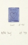 Artist: Palethorpe, Jan | Title: Heart | Date: 1993 | Technique: etching, printed in blue ink, from one plate