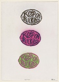 Artist: b'Amac.' | Title: b'Keep on truckin.' | Date: 2004 | Technique: b'stencil, printed in colour, from multiple stencils'