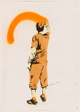 Artist: Dodd, James. | Title: Not titled [spray II]. | Date: 2003 | Technique: stencil, printed in colour, from three stencils