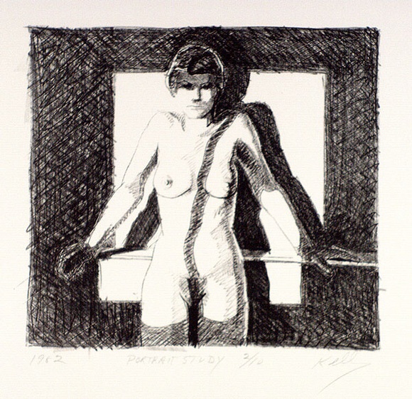 Artist: b'Kelly, William.' | Title: b'Portrait study' | Date: 1982 | Technique: b'lithograph' | Copyright: b'\xc2\xa9 William Kelly'