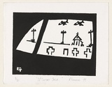 Artist: Gianninini, Rob. | Title: 20th century saga | Date: 1999 | Technique: linocut, printed in black ink, from one block