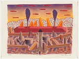 Artist: b'Bowen, Dean.' | Title: b'The kiln' | Date: 1990 | Technique: b'lithograph, printed in colour, from multiple stones'