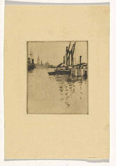 Artist: b'MacNally, M.J.' | Title: b'Lower Yarra.' | Date: c.1899 | Technique: b'drypoint, printed in black ink, from one plate'