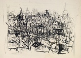 Artist: b'Halpern, Stacha.' | Title: b'not titled [Paris rooftops]' | Date: (1960s) | Technique: b'lithograph, printed in black ink, from one stone [or plate]'