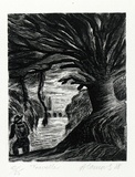 Artist: b'Connors, Anne.' | Title: b'Traveller.' | Date: 1988 | Technique: b'lithograph, printed in black ink, from one stone'