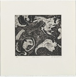 Artist: Gittoes, George. | Title: Pan Am. | Date: 1971 | Technique: etching, printed in black ink, from one plate