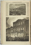 Title: Great fire in Bourke street, Melbourne. | Date: 1970 | Technique: wood engraving, printed in black ink, from one block