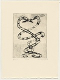 Artist: b'MITROPOULOS, Connie' | Title: b'Knots' | Date: 1996, July/August | Technique: b'drypoint, printed in black ink, from one plate'