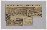 Title: It's art in a big way at Williamstown Tech. | Date: 1950s-60s | Technique: mounted and framed newspaper clipping