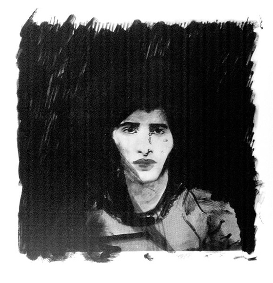 Artist: b'SHOMALY, Alberr' | Title: b'Self-portrait with fingerprints' | Date: 1973 | Technique: b'offset-lithograph, printed in black ink, from three plates'