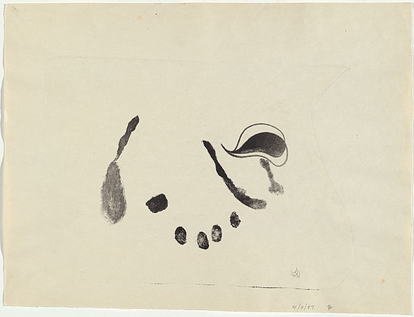 Artist: b'Burns, Peter.' | Title: b'Spoor' | Date: 1957 | Technique: b'lithograph, printed in black ink, from one stone' | Copyright: b'\xc2\xa9 Peter Burns'