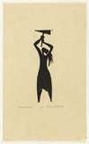 Artist: Counihan, Noel. | Title: Demonstrator. | Date: 1978, July | Technique: woodcut, printed in black ink, from one block