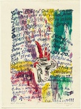 Artist: b'Hiotakis, Frank.' | Title: b'S' | Date: 1988 | Technique: b'monoprint; hand-coloured with felt tip pen' | Copyright: b'\xc2\xa9 Frank Hiotakis, Australia'