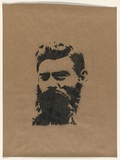 Artist: HAHA, | Title: Ned's head. | Date: 2004 | Technique: stencil, printed in black ink, from one stencil