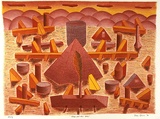 Artist: b'Bowen, Dean.' | Title: b'Cheops and other blocks' | Date: 1990 | Technique: b'lithograph, printed in colour, from multiple stones'