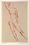 Artist: Sumner, Alan. | Title: Standing nude | Date: 1944-46 | Technique: screenprint, printed in colour, from two stencils