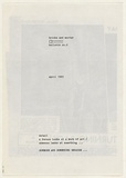 Artist: TYNDALL, Peter | Title: Bricks and mortar. Bulletin No.2 April 1983 | Date: 1983 | Technique: photocopy