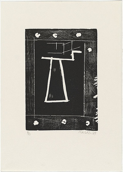 Artist: b'Marsden, David' | Title: b'not titled' | Date: 1988-89 | Technique: b'woodcut'