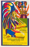 Artist: Clarkson, Jean. | Title: Festival del sol [1985]. | Date: 1985 | Technique: screenprint, printed in colour, from four stencils
