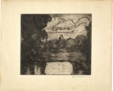 Artist: b'PRESTON, Margaret' | Title: b'Evening' | Date: 1916 | Technique: b'etching, printed in brown ink with plate-tone, from one plate' | Copyright: b'\xc2\xa9 Margaret Preston. Licensed by VISCOPY, Australia'