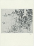 Title: b'Angkor' | Date: 1969 | Technique: b'line-etching, aquatint and drypoint, printed in blue/black ink, from one plate'