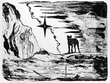 Artist: Johnson, John. | Title: Beginnings and endings | Date: 1995 | Technique: lithograph, printed in black ink, from one stone