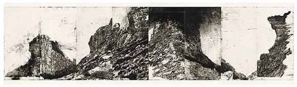 Artist: b'ARNOLD, Raymond' | Title: b'Imaginary landscape - eighteen months in Tasmania.' | Date: 1984 | Technique: b'etching, aquatint, printed in black ink, each from one plate'