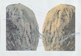 Artist: b'MEYER, Bill' | Title: b'Bags and valleys' | Date: 1986 | Technique: b'photo-screenprint, printed in colour, from five stencils' | Copyright: b'\xc2\xa9 Bill Meyer'