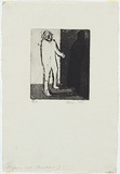 Artist: b'MADDOCK, Bea' | Title: b'Figure and shadow I' | Date: October 1965 | Technique: b'line-etching and aquatint, printed in black ink with plate-tone, from one copper plate'