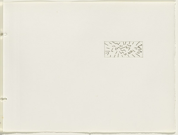 Artist: b'JACKS, Robert' | Title: b'not titled [abstract linear composition]. [leaf 30 : recto]' | Date: 1978 | Technique: b'etching, printed in black ink, from one plate'