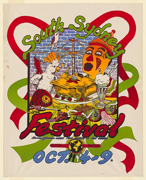 Artist: b'Arbuz, Mark.' | Title: b'South Sydney festival [1977].' | Date: 1977 | Technique: b'screenprint, printed in colour, from five stencils'