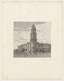 Title: Hotham town hall, Melbourne | Date: 1886-88 | Technique: wood-engraving, printed in black ink, from one block