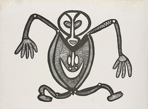 Artist: Man, John. | Title: Ambaniban. | Date: c.1975 | Technique: screenprint, printed in black ink, from one stencil