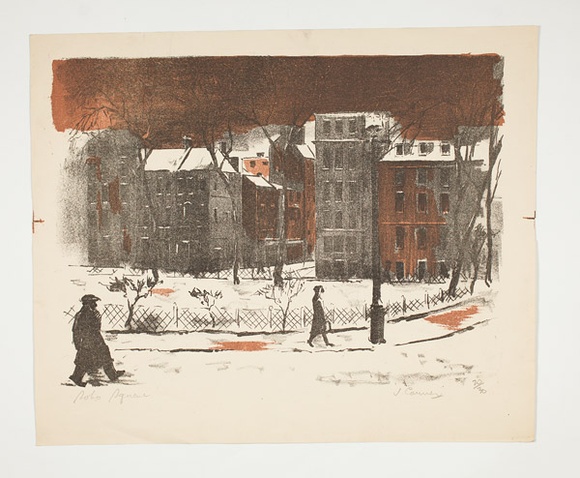 Artist: b'Courier, Jack.' | Title: b'Soho Square.' | Technique: b'lithograph, printed in black ink, from one stone [or plate]'