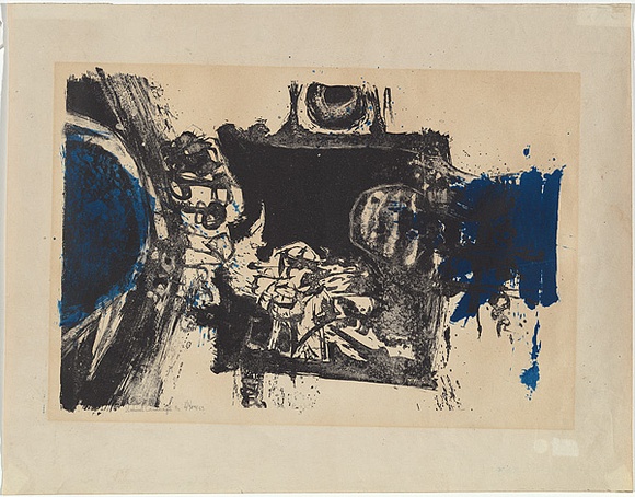 Artist: b'GLEGHORN, Tom.' | Title: b'Mediaeval landscape' | Date: 1963 | Technique: b'screenprint, printed in colour, from two stencils' | Copyright: b'\xc2\xa9 Thomas Gleghorn'