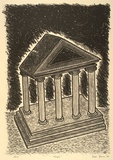 Artist: b'Bowen, Dean.' | Title: b'Temple' | Date: 1988 | Technique: b'lithograph, printed in black ink, from one stone'
