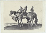 Artist: b'Dyson, Will.' | Title: b'The grooms, Happy Valley, Franvilliers.' | Date: 1918 | Technique: b'lithograph, printed in black ink, from one stone Arnold unbleached'