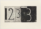 Artist: b'Tillers, Imants.' | Title: b'Diaspora/ [Fluxus 123]' | Date: 1997 | Technique: b'etching, printed in black ink, from two plates' | Copyright: b'Courtesy of the artist'