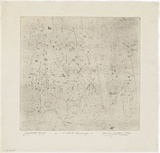 Artist: b'WALKER, Murray' | Title: b'A Kallista landscape.' | Date: 1964 | Technique: b'etching and aquatint, printed in black ink, from one plate'