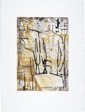 Artist: FRANSELLA, Graham | Title: Beach figures | Date: 1996, July | Technique: etching, aquatint and roulette, printed in colour, from two plates | Copyright: Courtesy of the artist