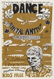 Artist: b'WORSTEAD, Paul' | Title: b'Mental as Anything Dance all Band Alias.' | Date: 1977 | Technique: b'screenprint, printed in colour, from two stencils,' | Copyright: b'This work appears on screen courtesy of the artist'